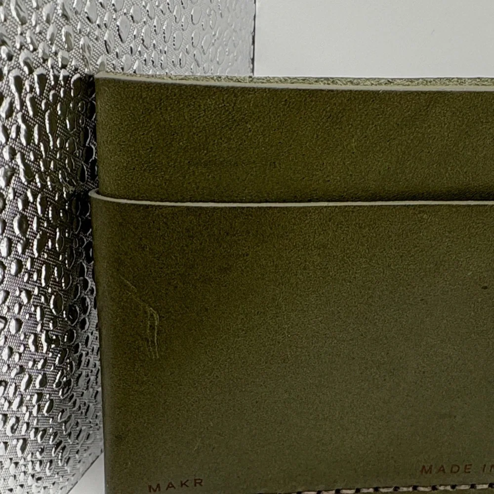 Makr Olive Green Leather Card Holder
